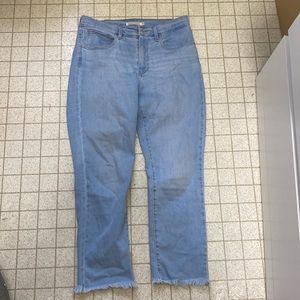 Levi High Rise Straight Crop